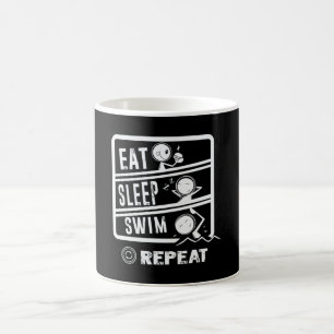 Mug Conception de nage mignonne - Manger Sleep nager R