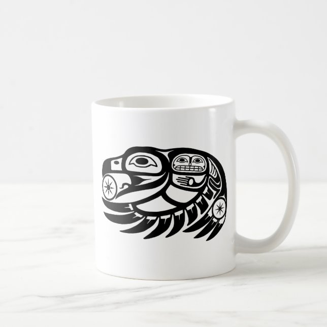 Mug Conception de Natif américain de Raven (Droite)