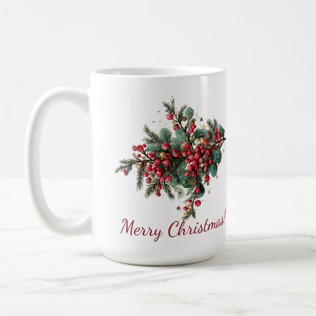 Mug Conception de Noël Joyeux pour la famille personna (Gauche)