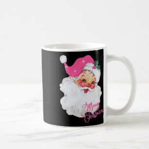 Mug Conception de Noël rose de Père Noël rose vintage
