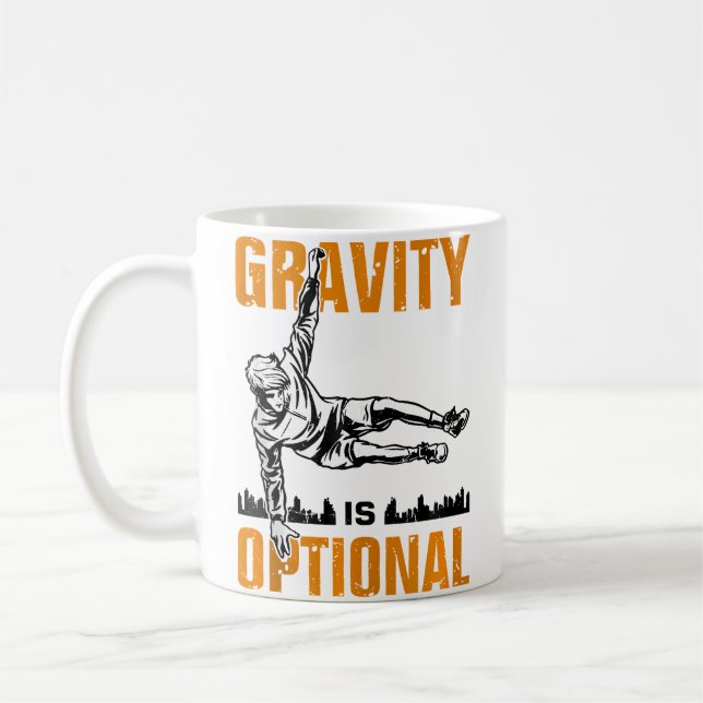Mug Conception de parcours d'obstacles de parkour drôl (Gauche)