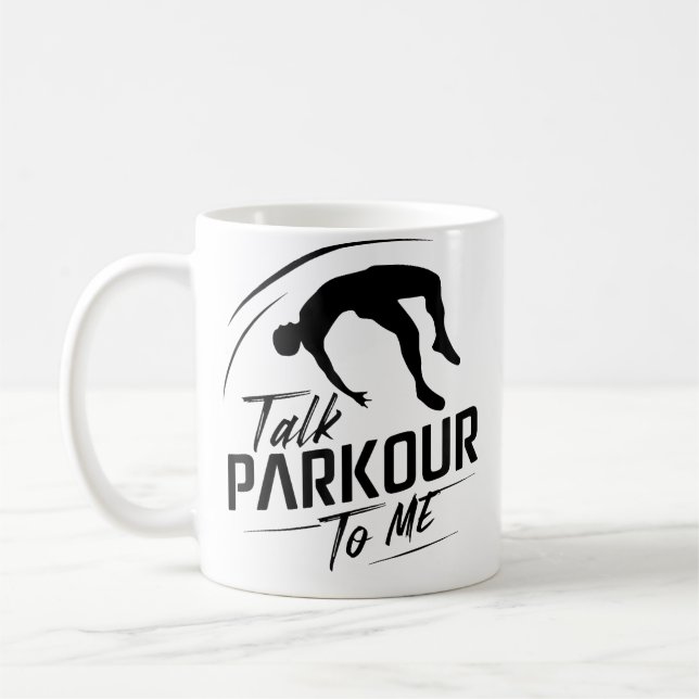 Mug Conception de parcours d'obstacles de parkour drôl (Gauche)