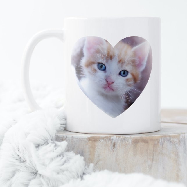 Mug Conception de photo simple à deux cœurs (Créateur téléchargé)