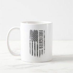 Mug Conception de pompier USA drapeau en détresse
