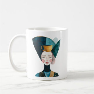 Mug Conception de portrait féminin Abstrait