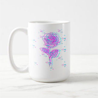 Mug Conception de rose de pépin de néon