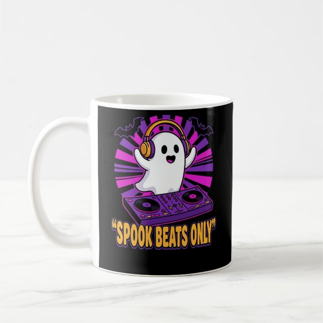 Mug Conception de rythmes Halloween DJ fantôme effraya (Gauche)