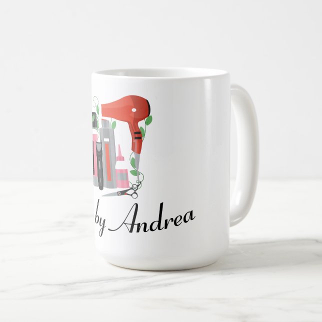 Mug Conception de salon de coiffure (Devant droit)