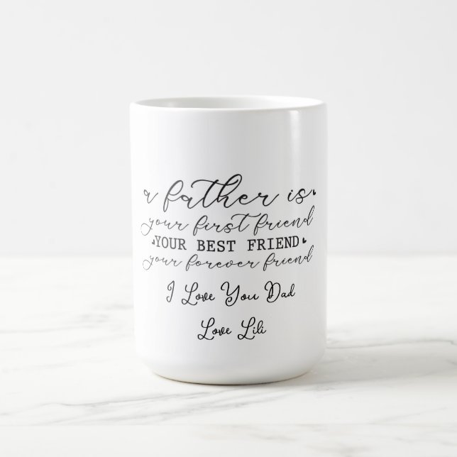 Mug Conception de script de tribut de père sincère (Centre)