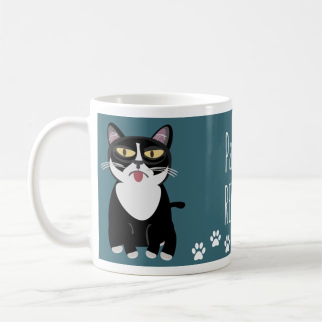 Mug Conception de slogan de chat de dessin animé pour  (Gauche)