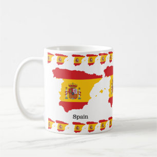 Mug Conception de souvenir de drapeau d'Espagne dans u