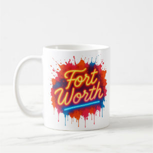 Mug Conception de splash de street art de Fort Worth