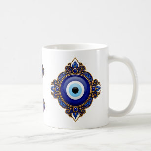 Mug Conception de sublimation d'œil maléfique bleu orn