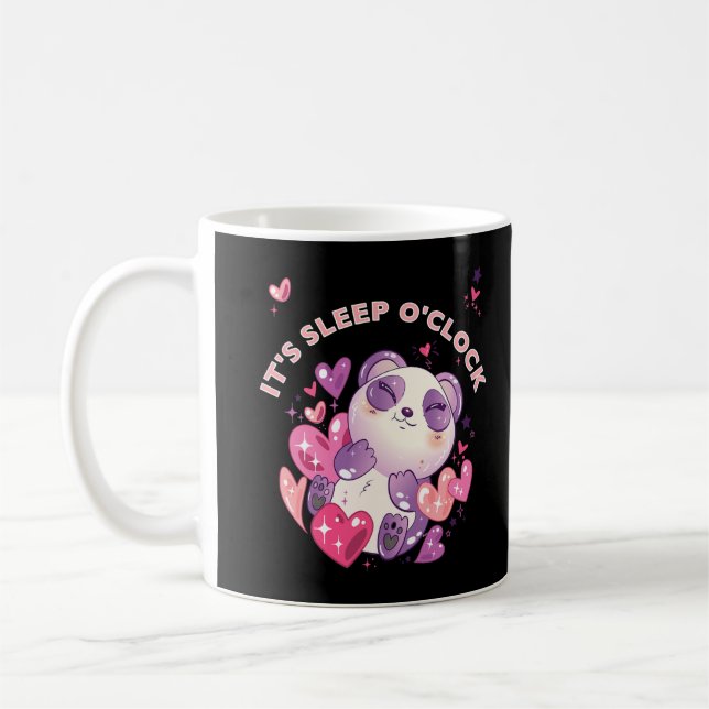 Mug Conception de t-shirt de panda mignon endormi (Gauche)