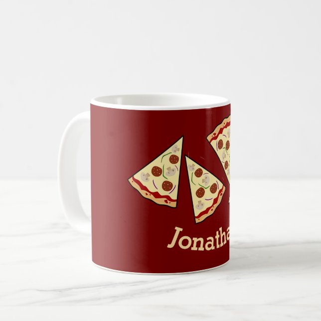 Mug Conception de tranches de pizza  (Devant gauche)