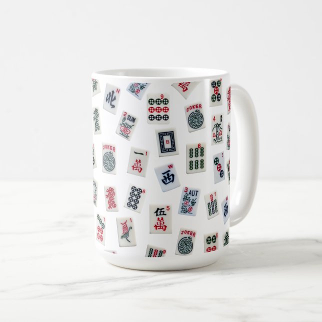 Mug conception de tuiles de Mahjong  (Devant droit)