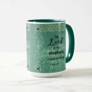 Mug Conception de typographie chrétienne Psaume 23:1