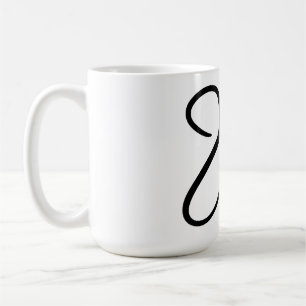 Mug Conception de typographie de mot "amour" minimalis