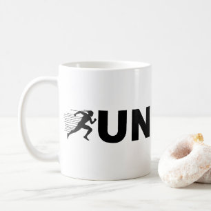 Mug Conception de typographie en course RUN Coureur