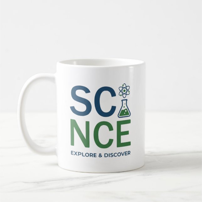 Mug Conception de typographie pour professeur de scien (Gauche)