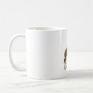 Mug Conception de vecteur de paille à boire de girafe