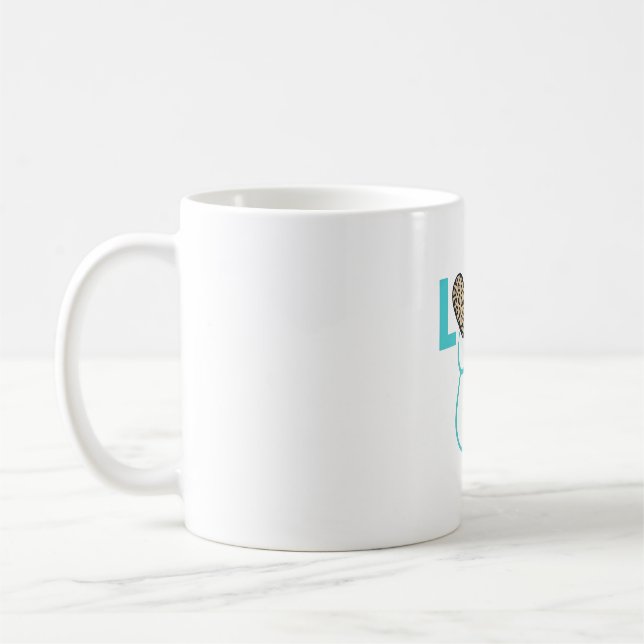 Mug Conception de vecteur de stéthoscope de léopard d' (Gauche)