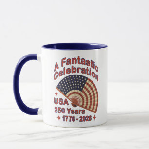 Mug Conception de ventilateur patriotique USA 250 ans 
