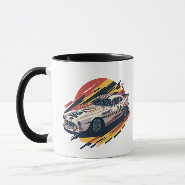 Mug Conception de voiture de course (Gauche)