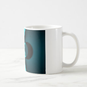 Mug Conception de voyants cyan et noir de bord coupant