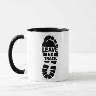 Mug Conception d'empreinte de botte de randonnée Leave