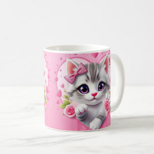 Mug Conception d'enveloppes pour chats 3d mignons