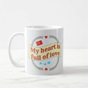 Mug Conception des messages de coeur