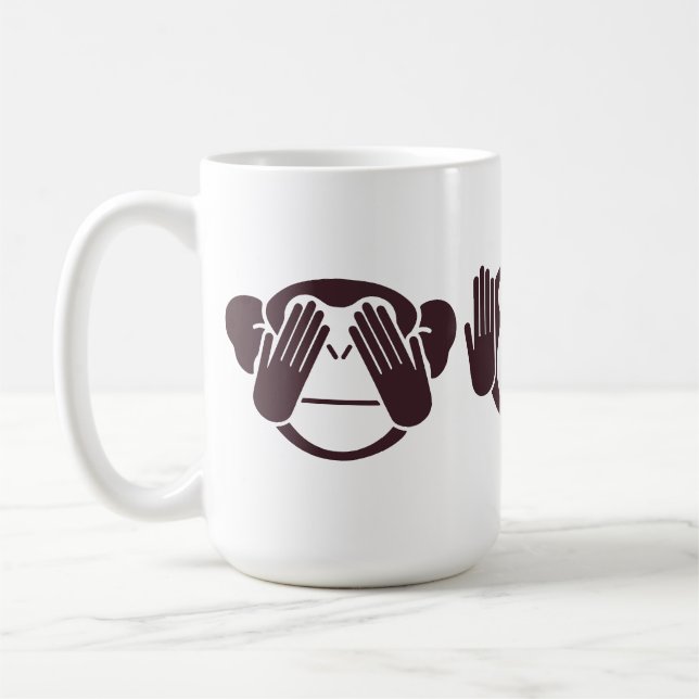 Mug Conception des trois singes sages (Gauche)