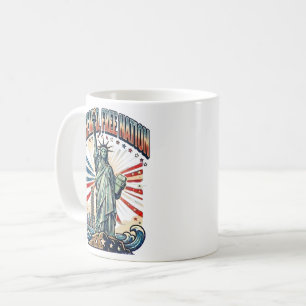 Mug Conception d'esprit libre nation libre