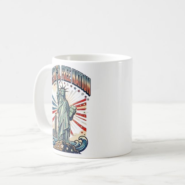 Mug Conception d'esprit libre nation libre (Devant gauche)