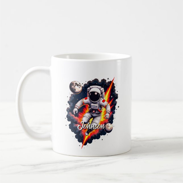 Mug conception d'exploration spatiale astronaute  (Gauche)