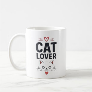 Mug Conception d'illustration de chat minimal mignon a