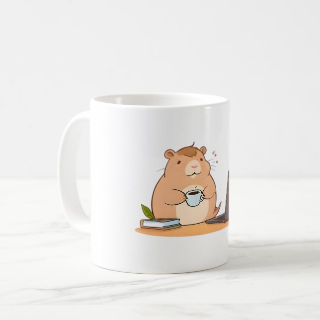 Mug Conception d'ordinateur portable de codeur de capy (Devant gauche)