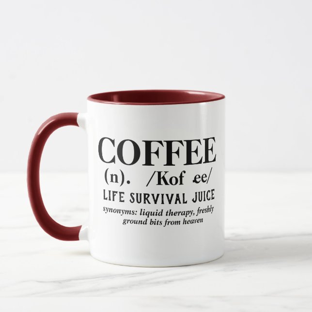 Mug conception drôle d'humour de café d'amour d'amants (Gauche)