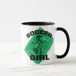 Mug Conception du football de fille du football de