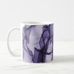 Mug Conception élégante de film de lavande feuillue