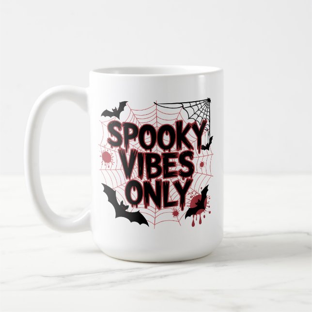 Mug Conception esthétique de vibrations effrayantes un (Gauche)