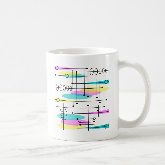 Mug Conception et couleurs Abstraites de l'ère atomiqu (Droite)