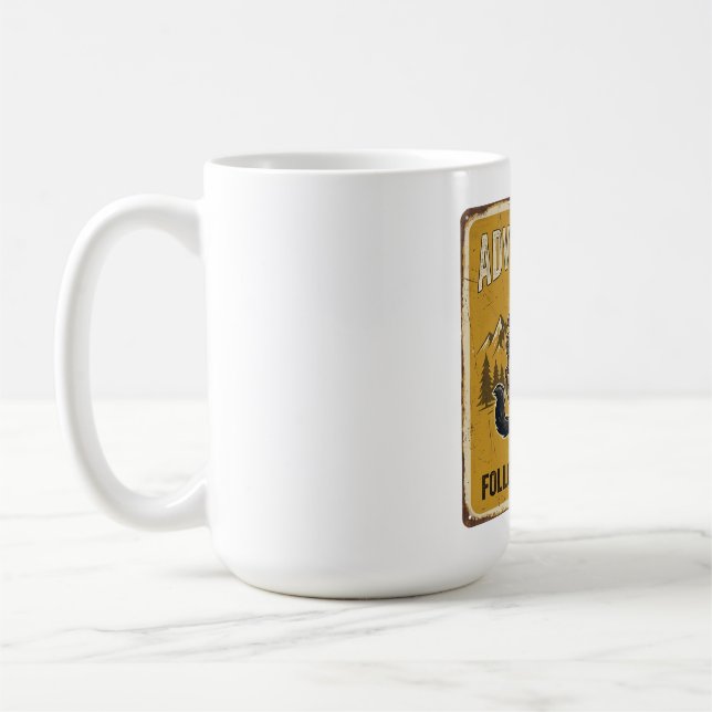 Mug Conception Explorateur d'Aventure de Chat Noir (Gauche)