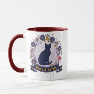 Mug Conception Fleurie de Chat «Pattes et Pétales»