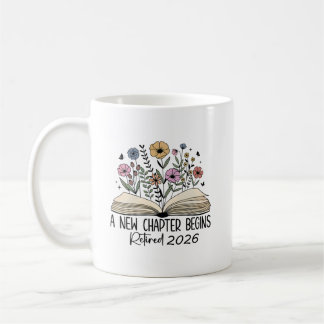 Mug Conception Florale de Livre Nouveau Chapitre Retra