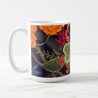 Mug Conception florale de peinture acrylique boho
