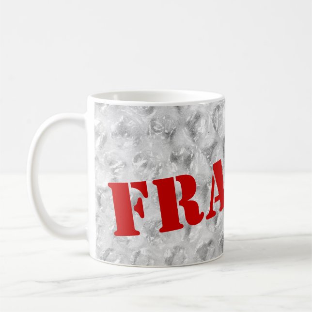 Mug Conception fragile d'enveloppe de bulle de la (Gauche)