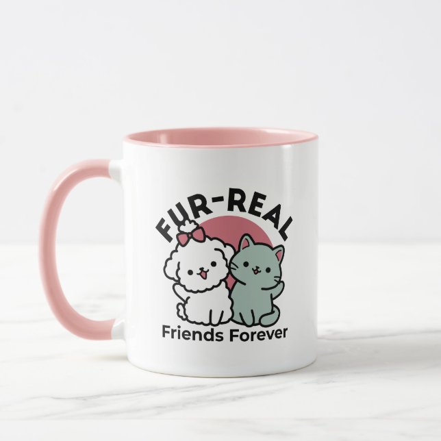 Mug Conception "Fur-Real Friends Forever" (Gauche)