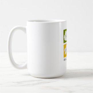 Mug Conception graphique Pop Art de fleurs blanches mi